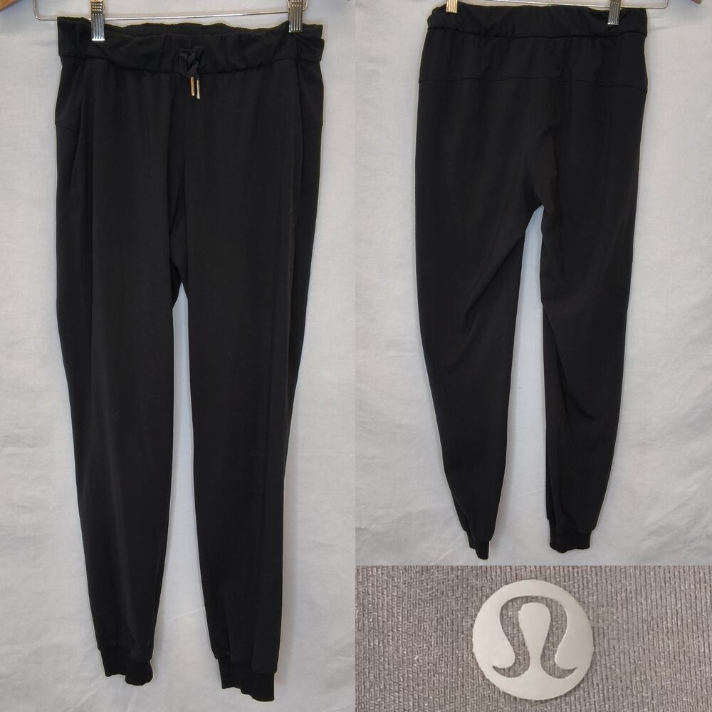 Lululemon Pant Jogger Women's 4 Black Tie Waist Cinch Bottom #W5631